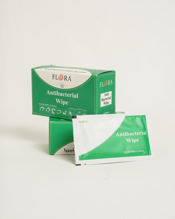 Flora Antibacterial Wipes - 12 Wipes / Box